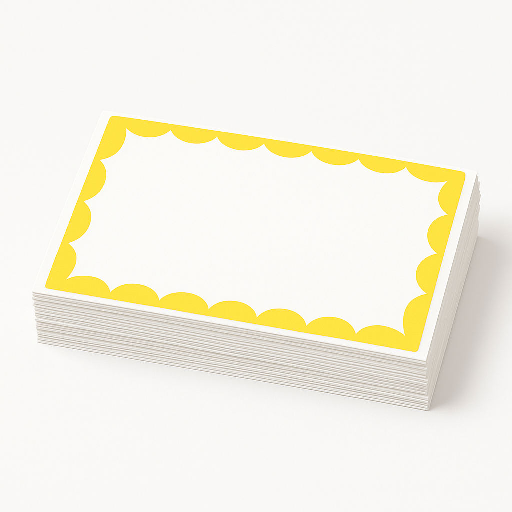 Yellow Border Wavy Eggshell Stickers – vibrant graffiti tags for outdoor use