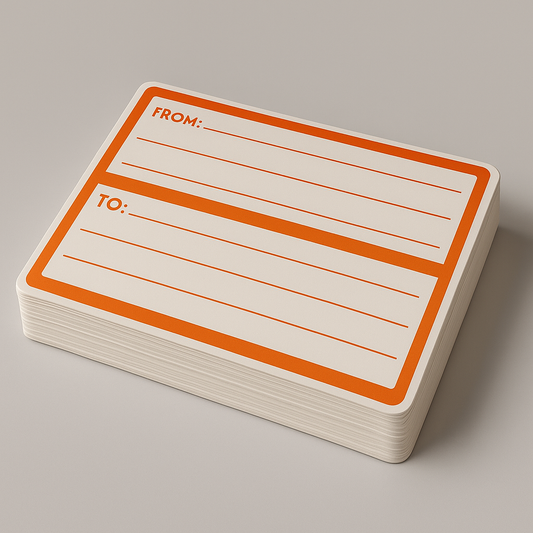 Ultra Vinyl - Orange To/From Egg Shell Stickers