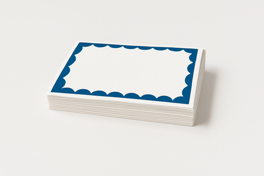 Ultra Vinyl - Blue Wavy Border Egg Shell Stickers