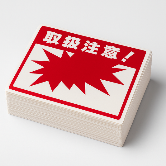 Ultra Vinyl - Magenta Handle with care Egg Shell Stickers