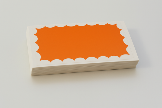 Ultra Vinyl - Orange Wavy Border Egg Shell Stickers