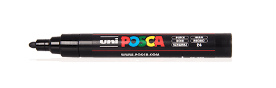 Uni-Posca Black PC-5M (Medium)